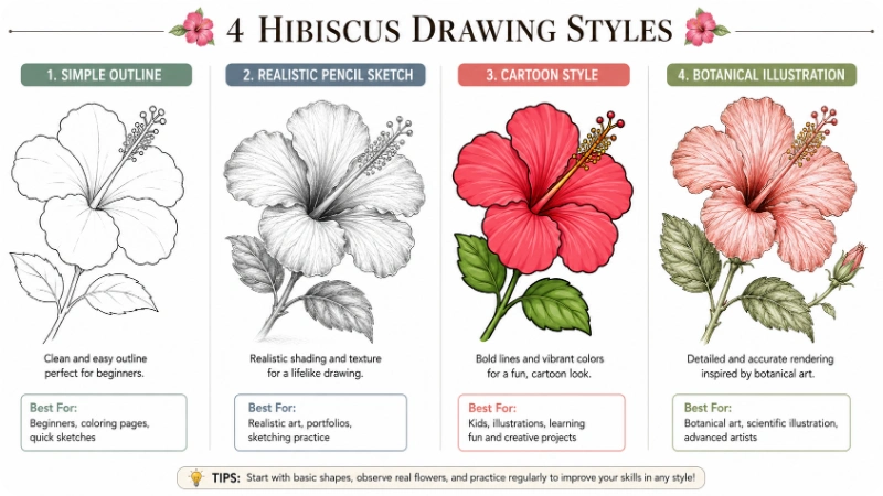 Choosing the Right Approach for How to Draw a Hibiscus Flower