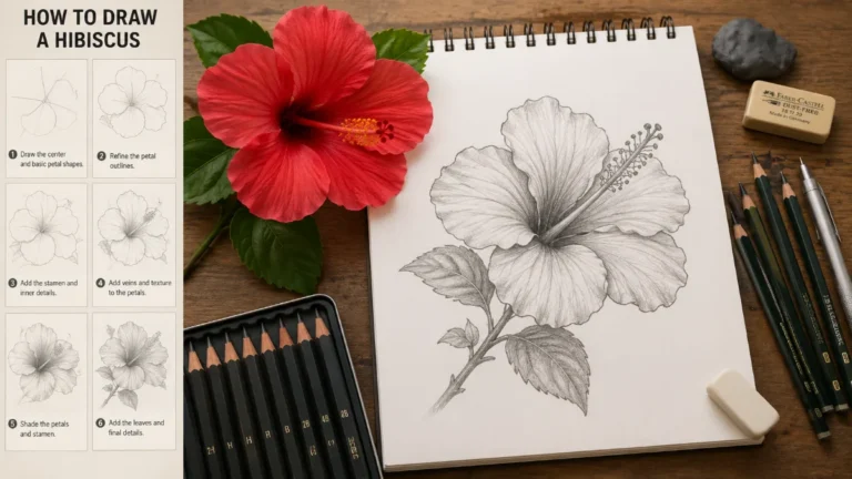 How to Draw a Hibiscus Flower