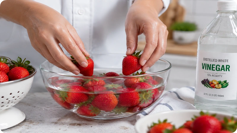 Step-by-Step Guide for How to Clean Strawberries with Vinegar