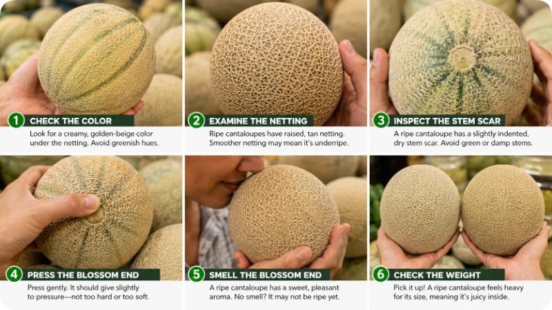 Step-by-Step Guide for How to Pick a Ripe Cantaloupe