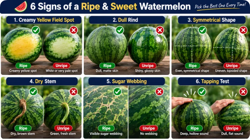 Step-by-Step Guide for How to Tell if a Watermelon Is Ripe and Sweet