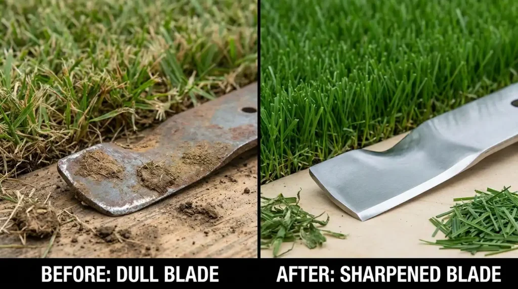 Dull Vs Sharp Lawn Mower Blade Signs