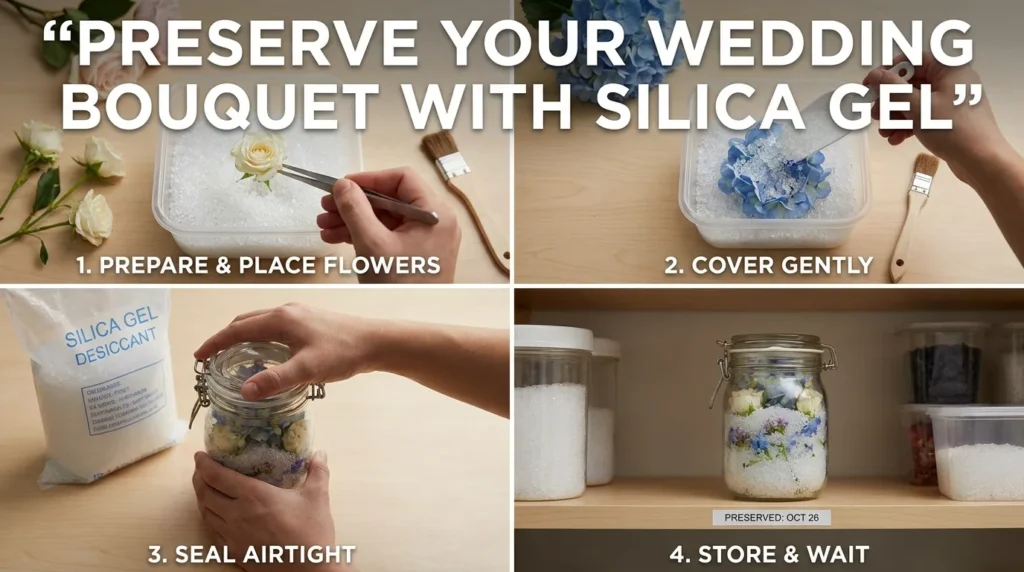 Preserve Wedding Bouquet With Silica Gel