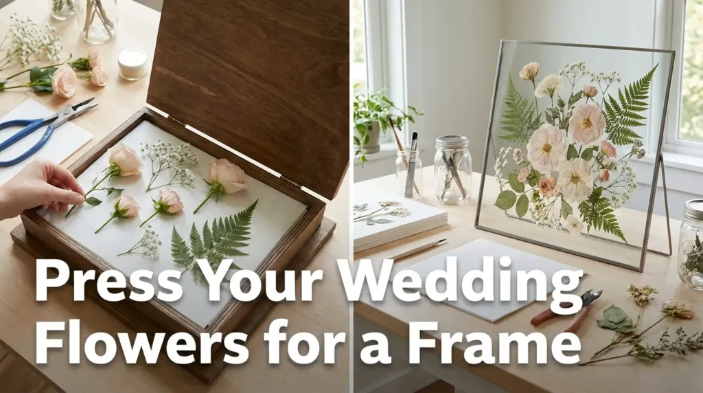 Press Wedding Flowers For Frame