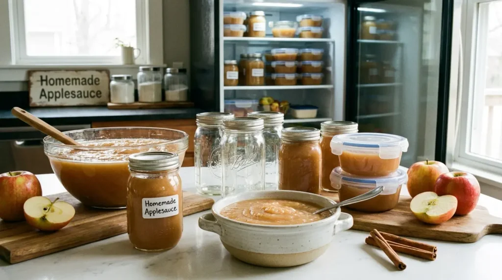 Store Homemade Applesauce